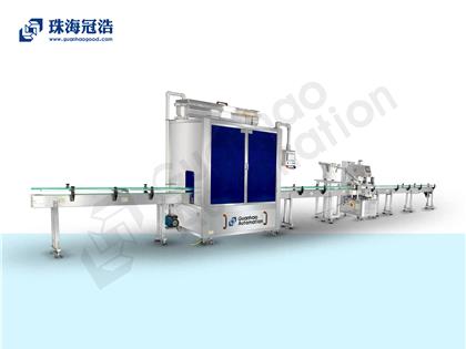 自動16頭醫(yī)用鹽水防腐灌裝、旋蓋生產(chǎn)線